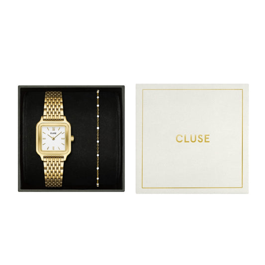CLUSE Gold Gracieuse White Bracelet Giftbox