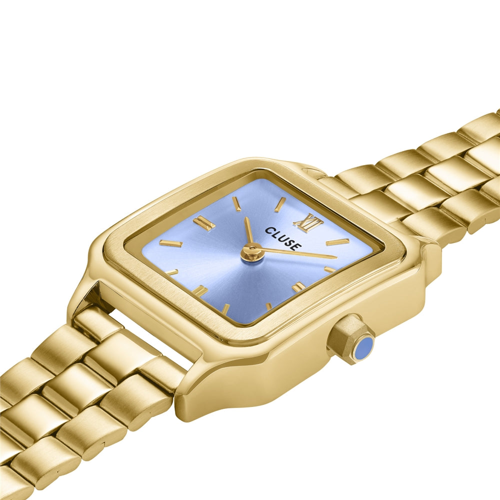 CLUSE Gold Gracieuse Petite Square Lilac Watch