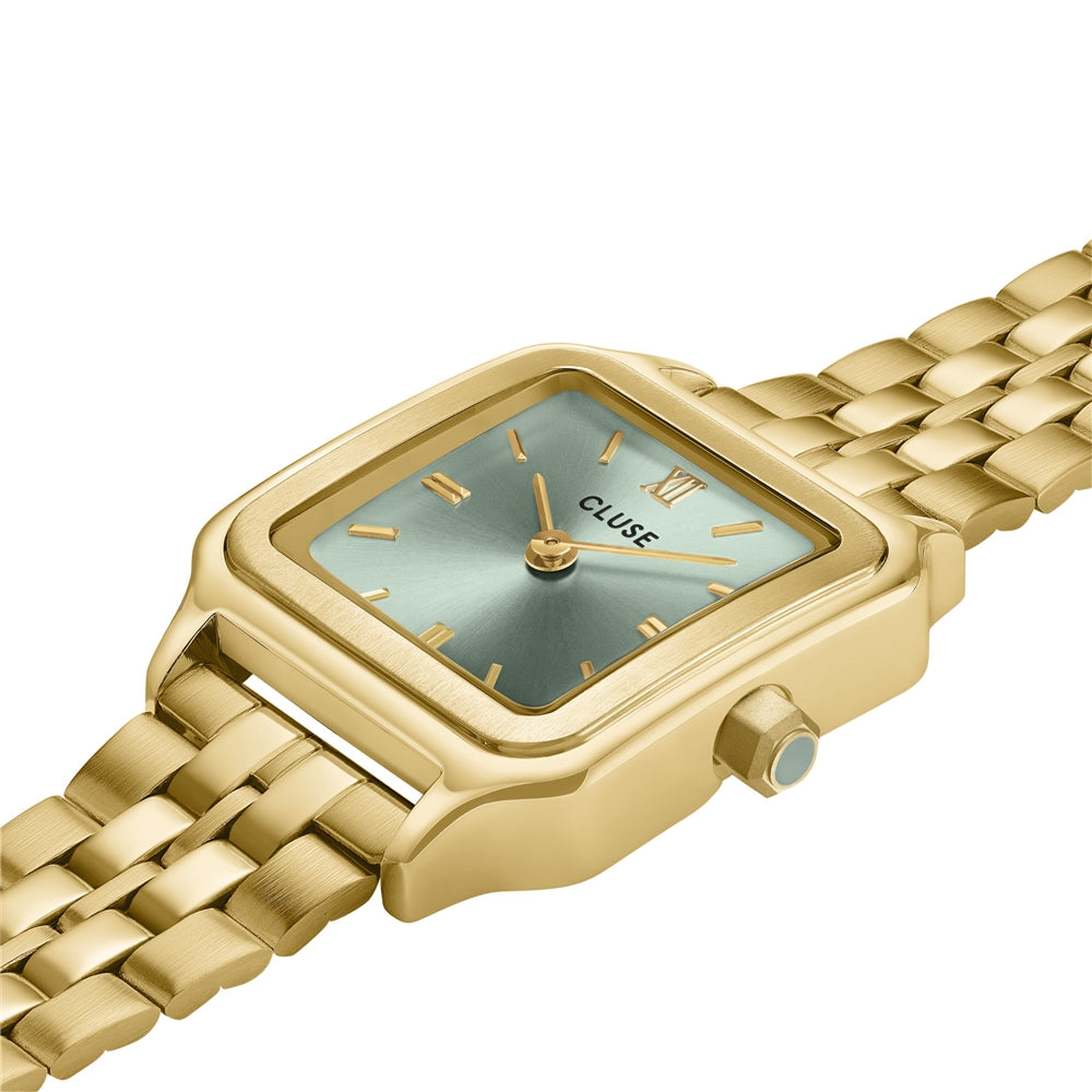 CLUSE Gold Gracieuse Petite Square Sage Watch
