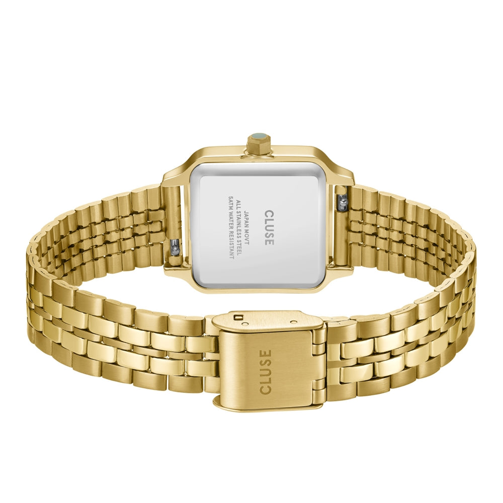 CLUSE Gold Gracieuse Petite Square Sage Watch