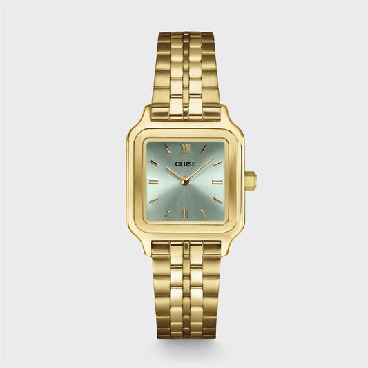 CLUSE Gold Gracieuse Petite Square Sage Watch