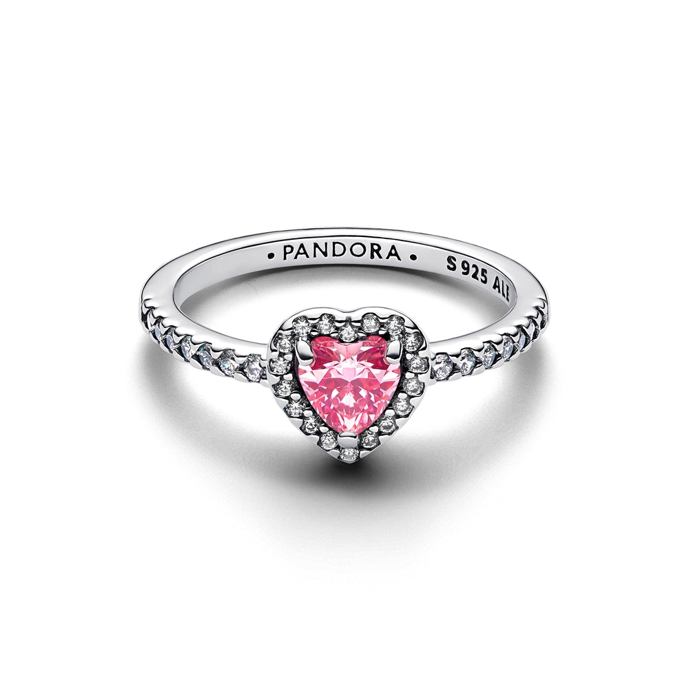 Pandora Elevated Pink Heart Ring