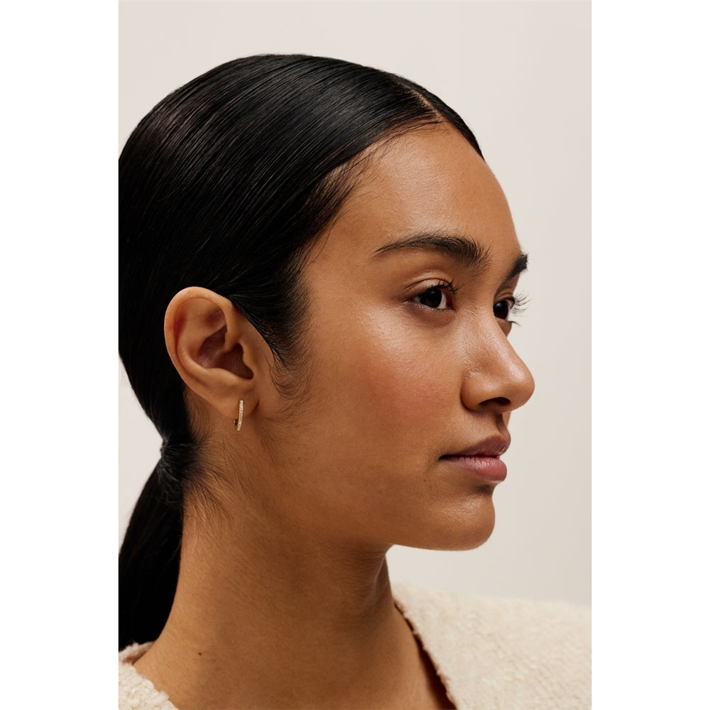 Ted Baker Gold Heplie Crystal Hoops 14mm