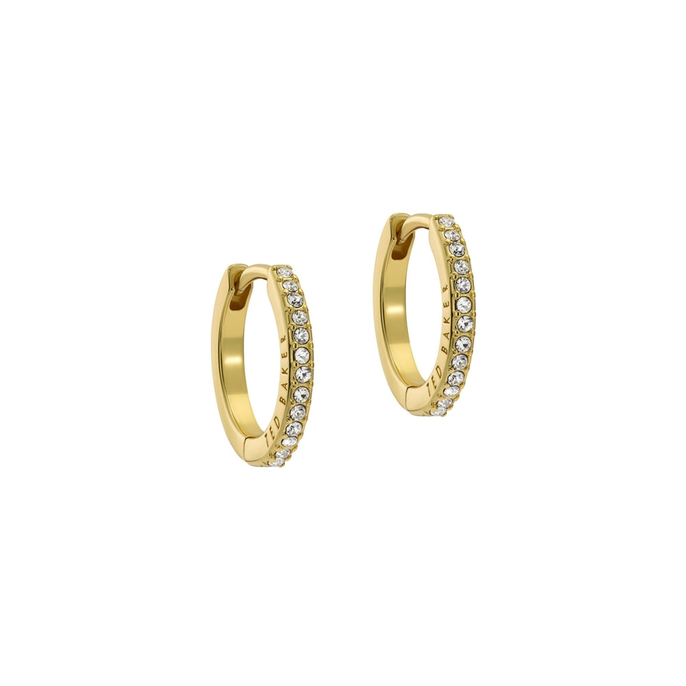 Ted Baker Gold Heplie Crystal Hoops 14mm