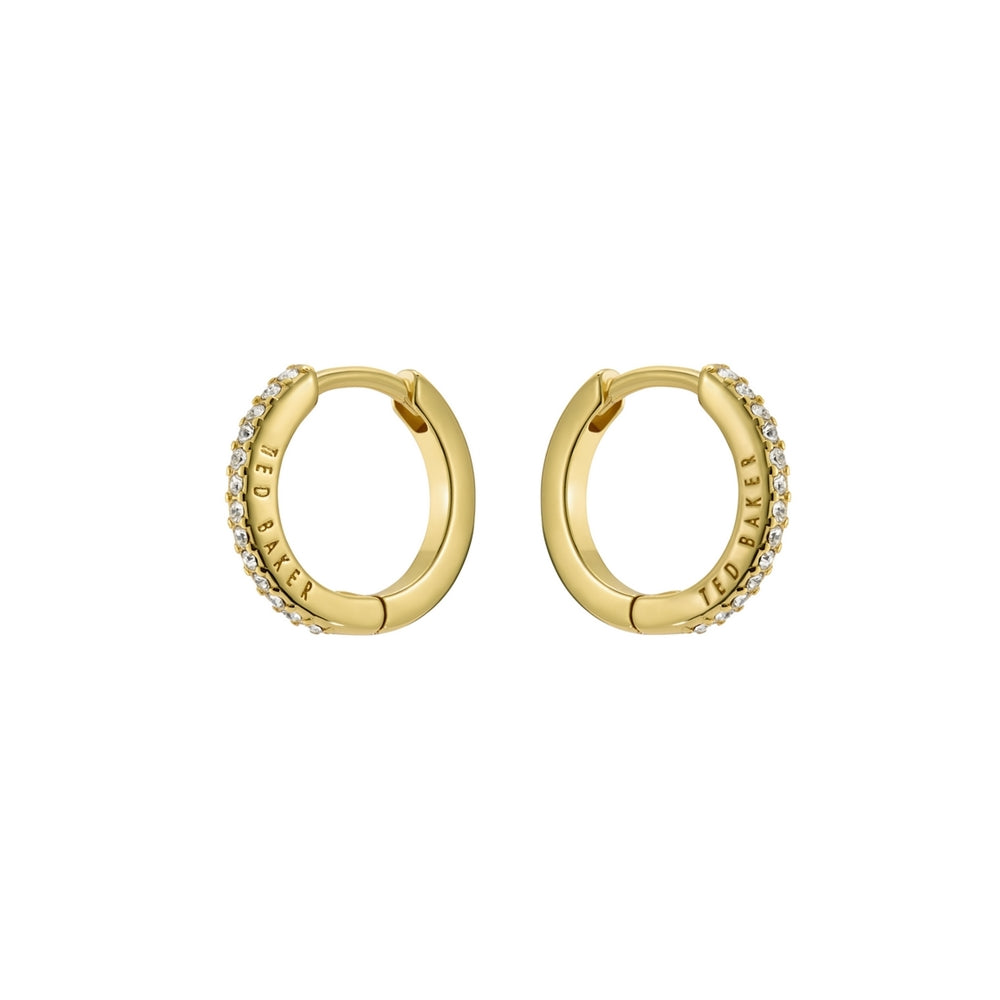 Ted Baker Gold Heplie Crystal Hoops 14mm