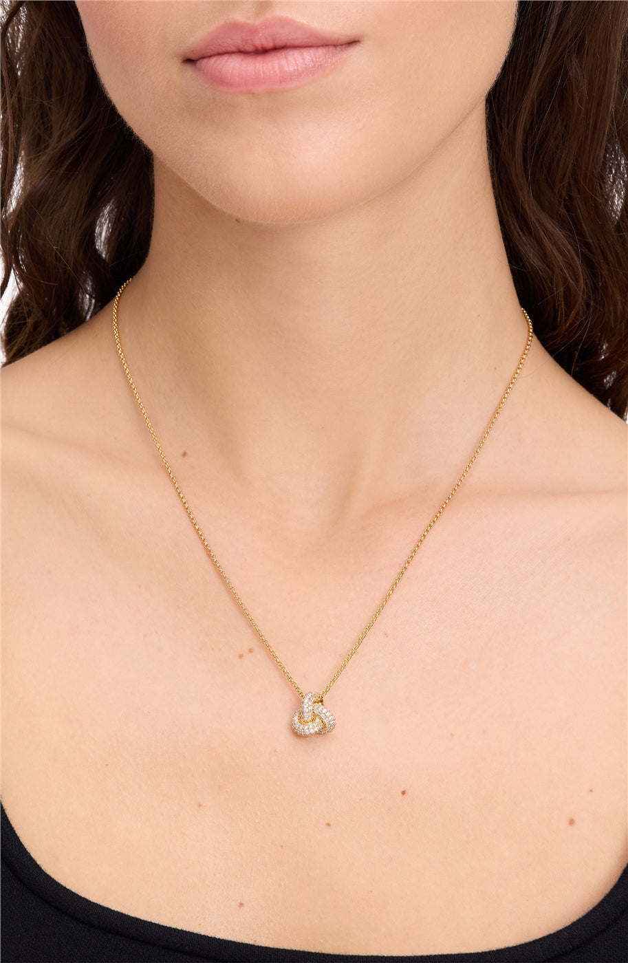 Kate Spade New York Gold Knot Pavé Necklace