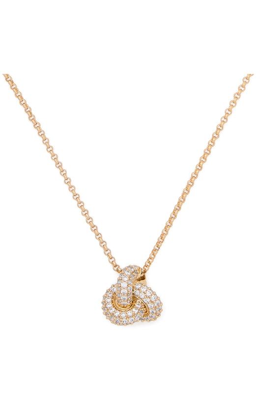 Kate Spade New York Gold Knot Pavé Necklace