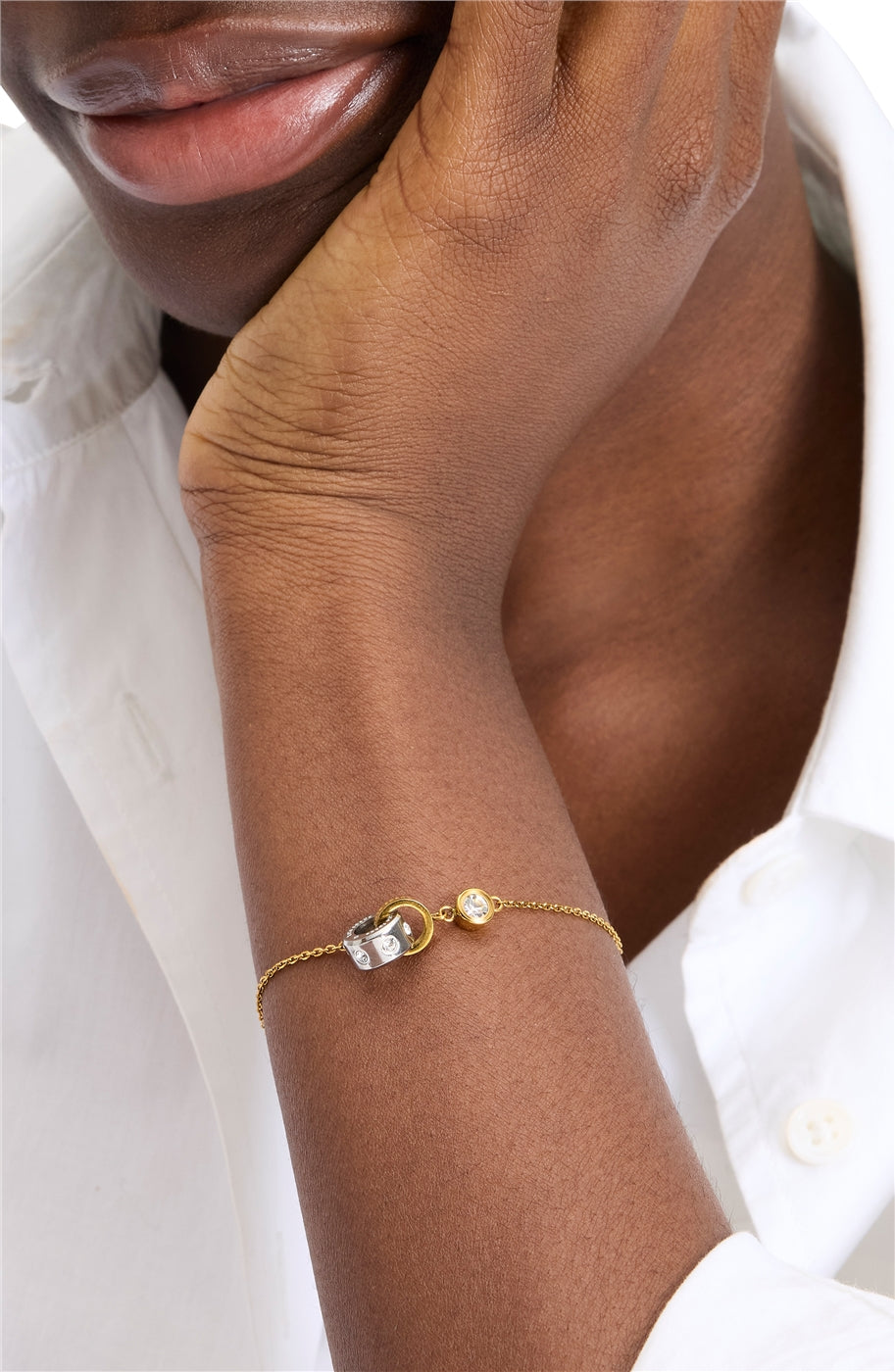 Kate Spade New York Gold Mix Set In Stone Bracelet