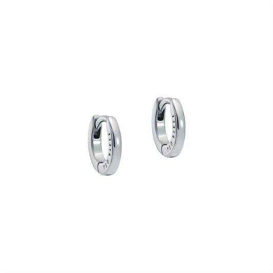 Ted Baker Silver Crisete Logo Hoops 10mm