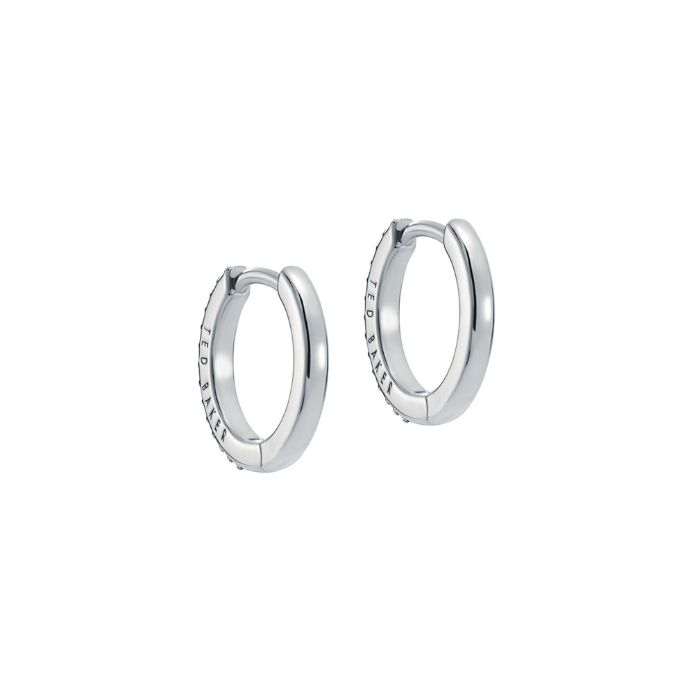 Ted Baker Silver Heplie Crystal Hoops 14mm
