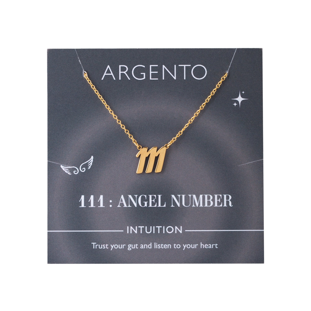 Argento Angel Number 111 Intuition Necklace