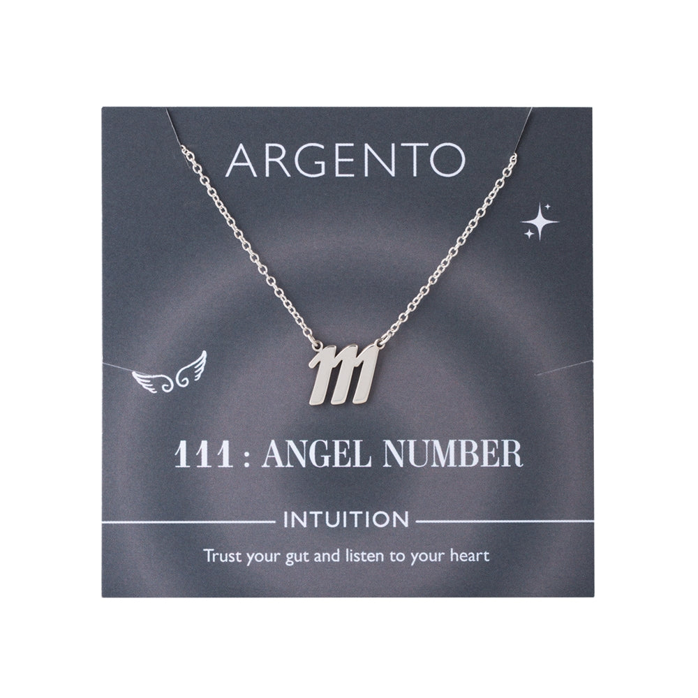 Argento Angel Number 111 Intuition Necklace
