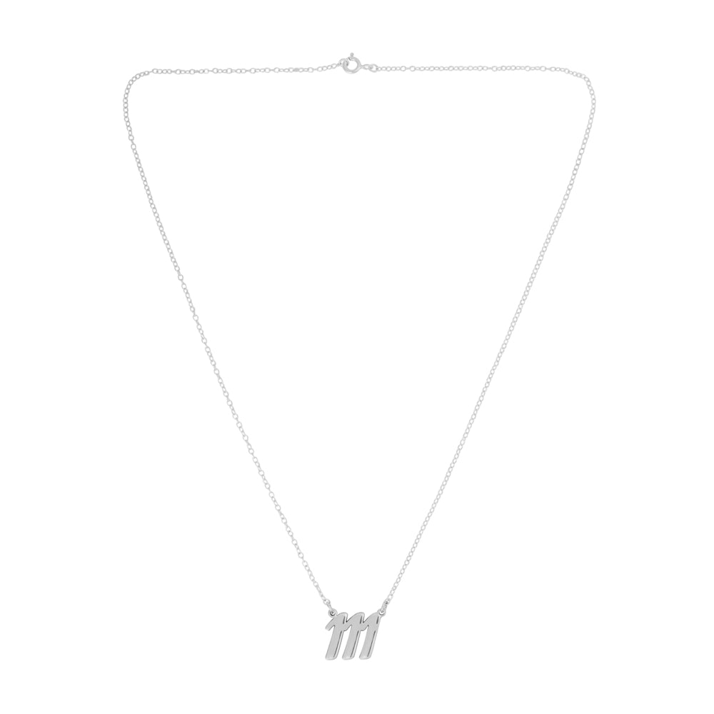 Argento Angel Number 111 Intuition Necklace