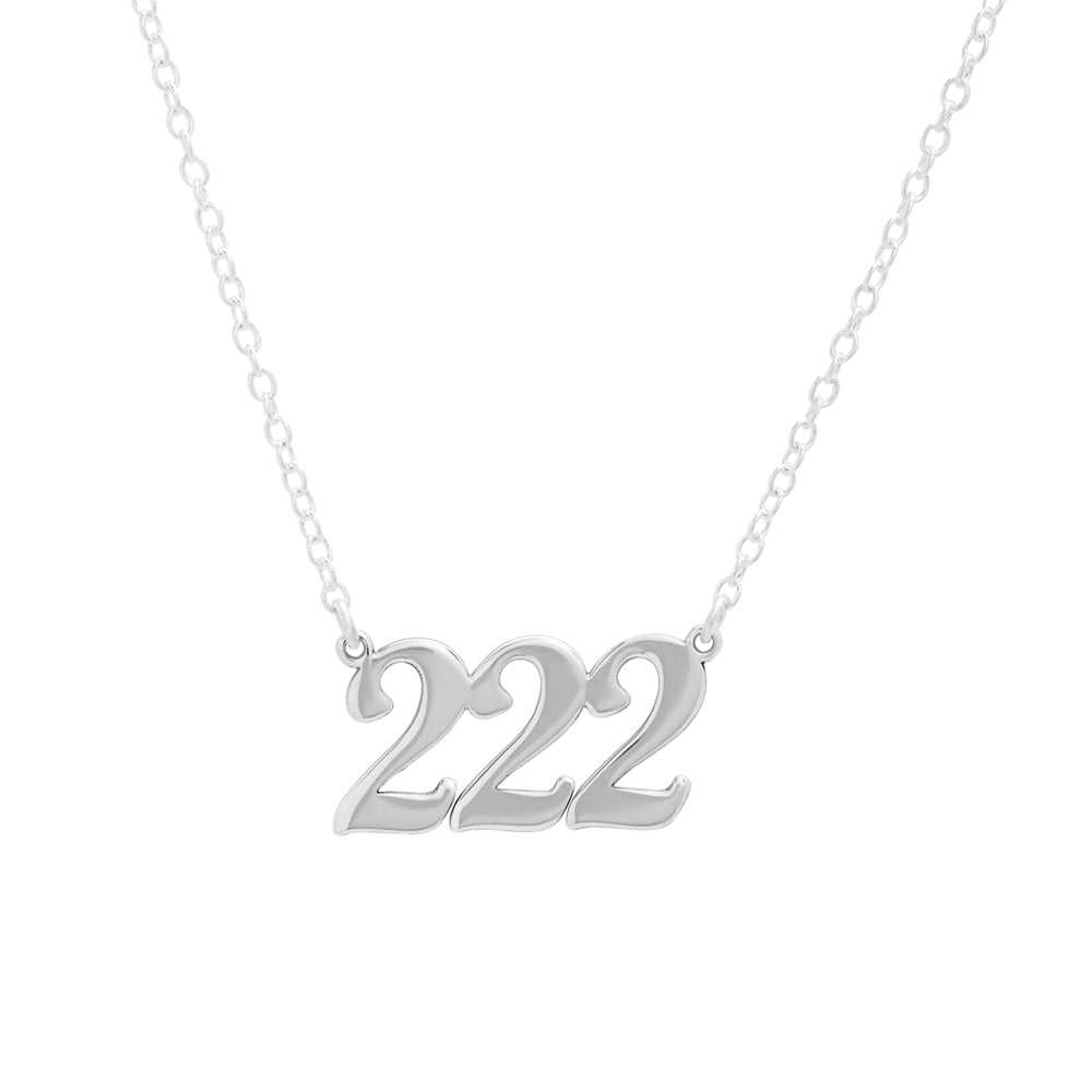 Argento Angel Number 222 Alignment Necklace