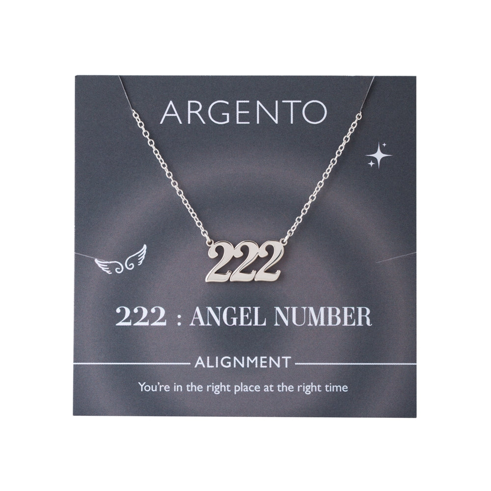 Argento Angel Number 222 Alignment Necklace