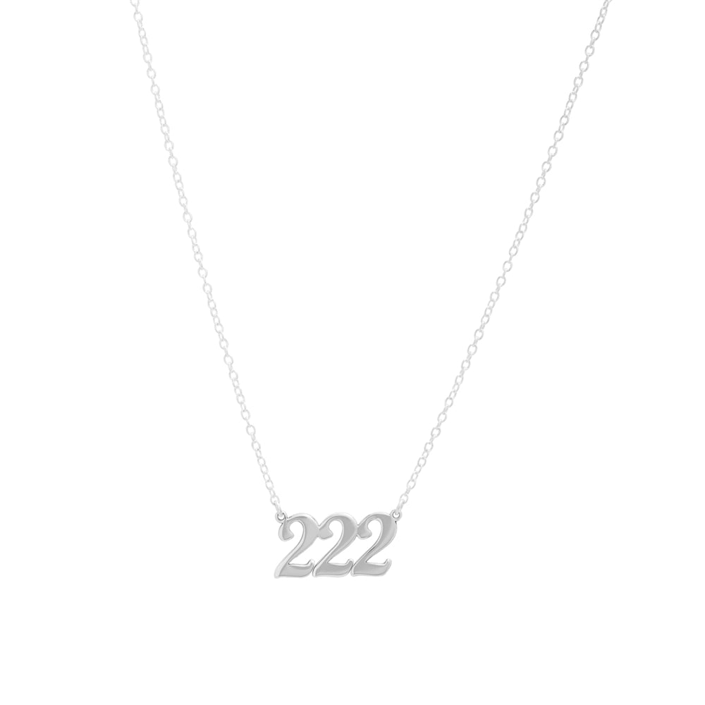 Argento Angel Number 222 Alignment Necklace