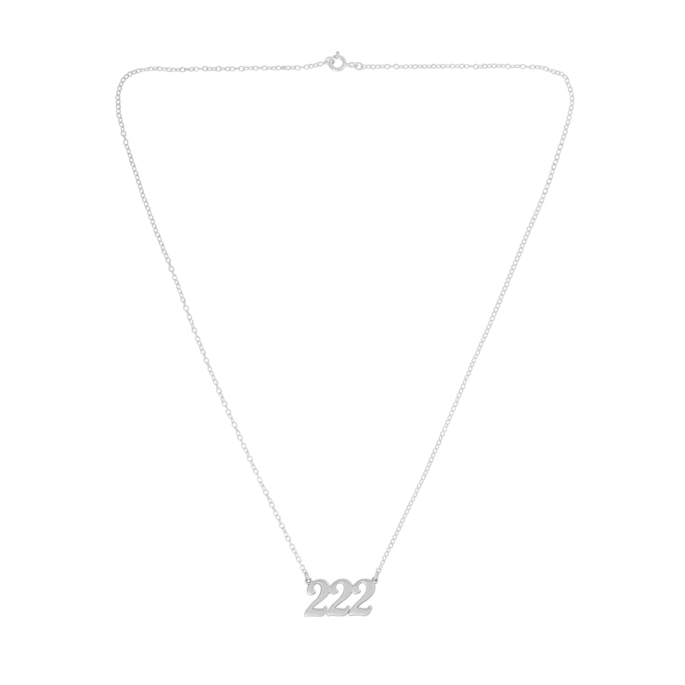 Argento Angel Number 222 Alignment Necklace
