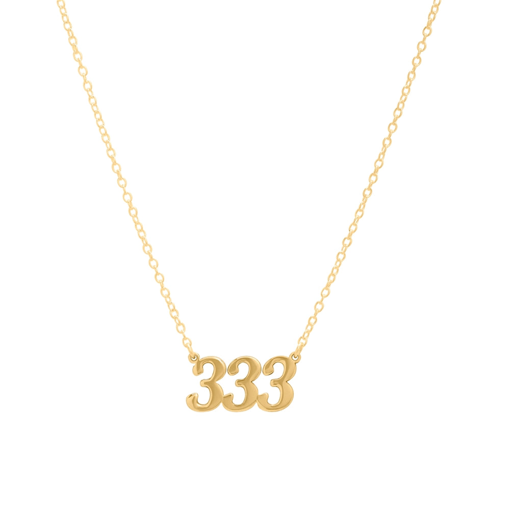 Argento Angel Number 333 Support Necklace