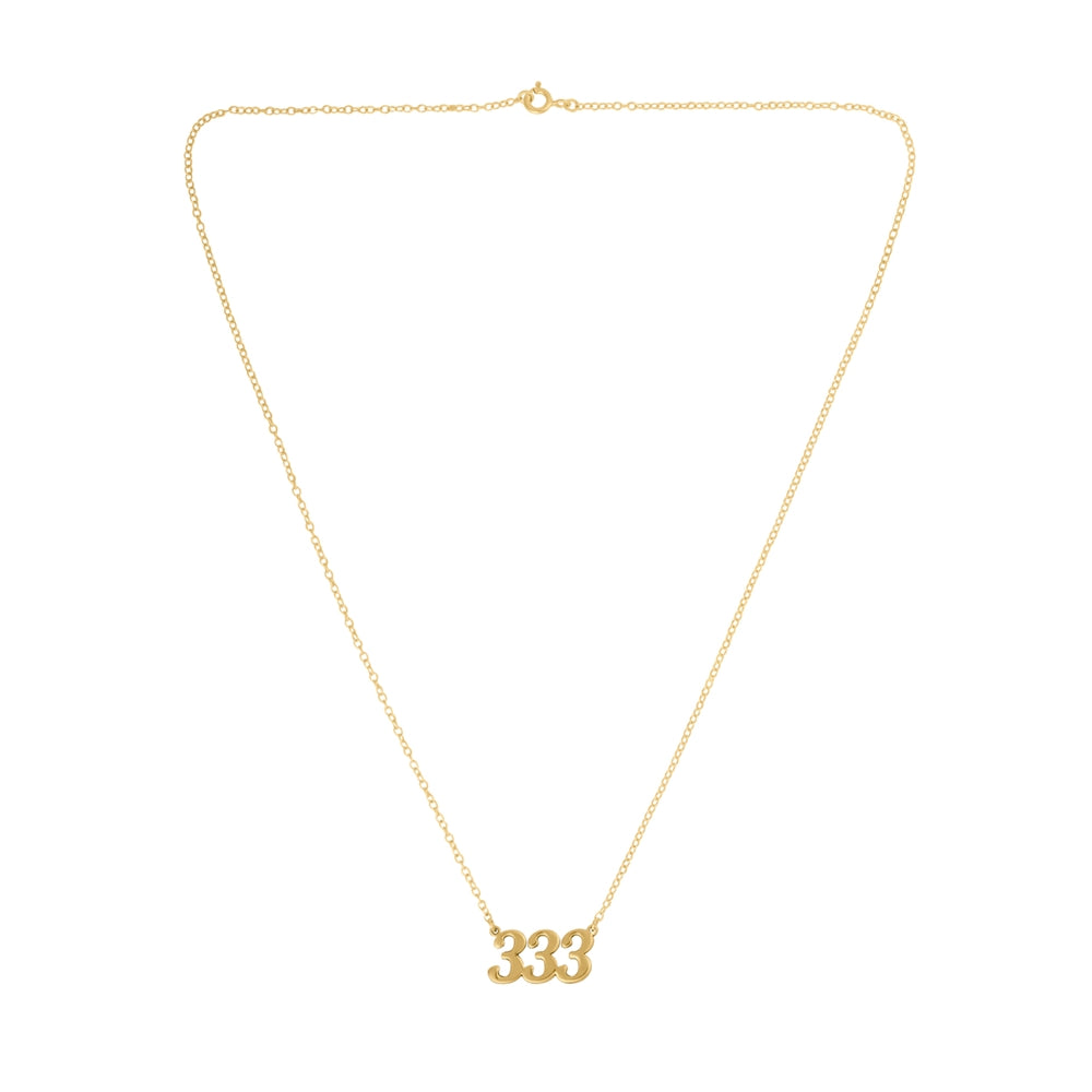 Argento Angel Number 333 Support Necklace