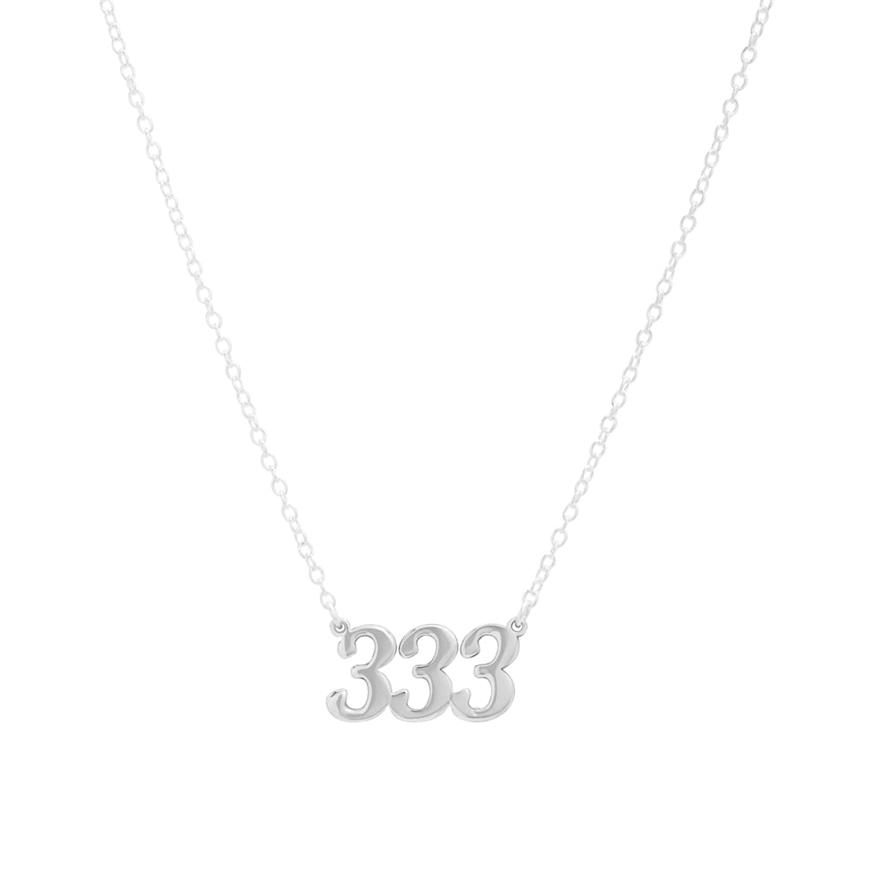 Argento Angel Number 333 Support Necklace