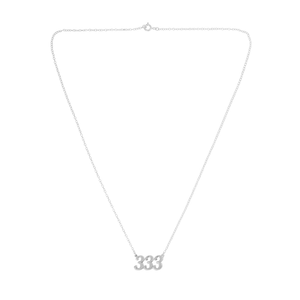 Argento Angel Number 333 Support Necklace