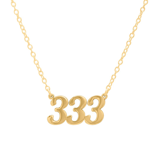 Argento Angel Number 333 Support Necklace