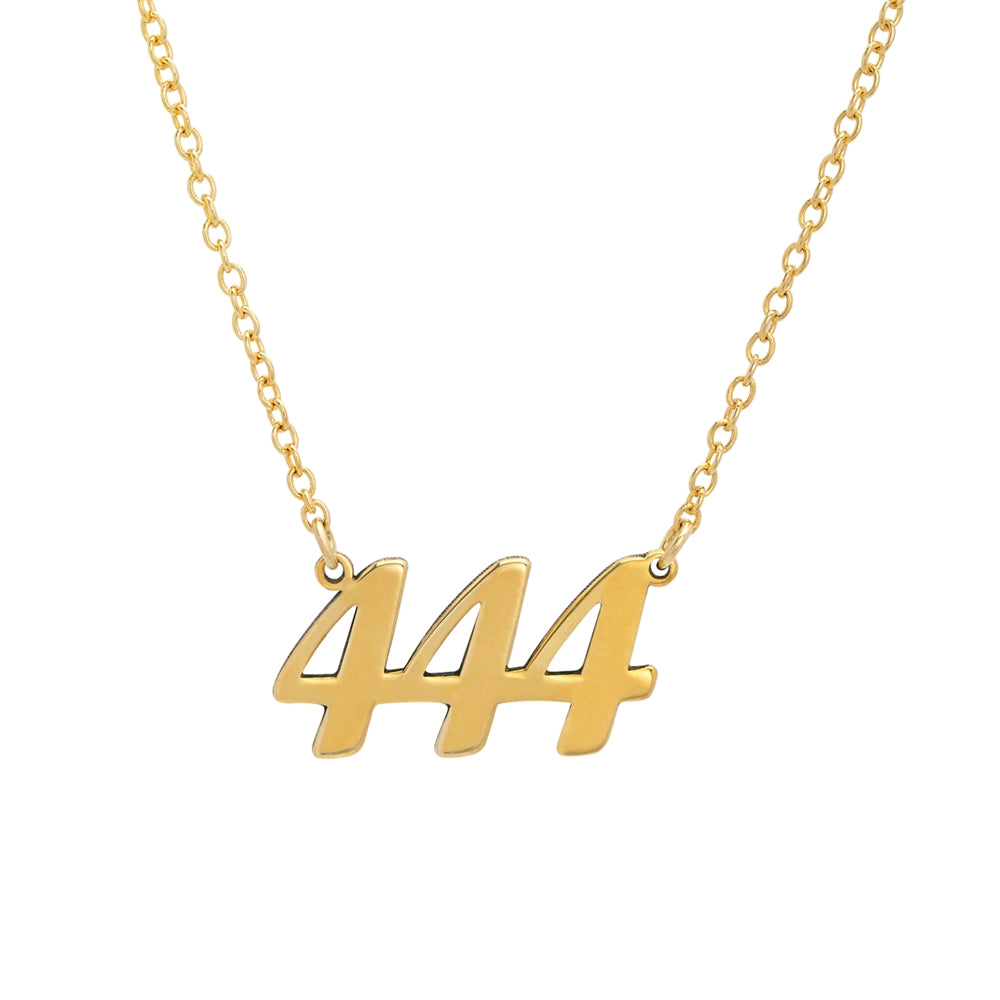 Argento Angel Number 444 Protection Necklace