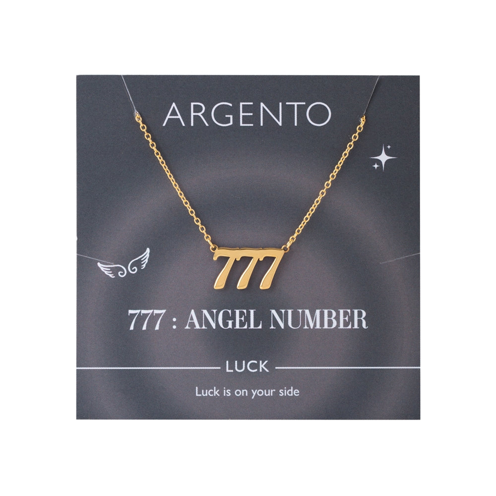 Argento Angel Number 777 Luck Necklace