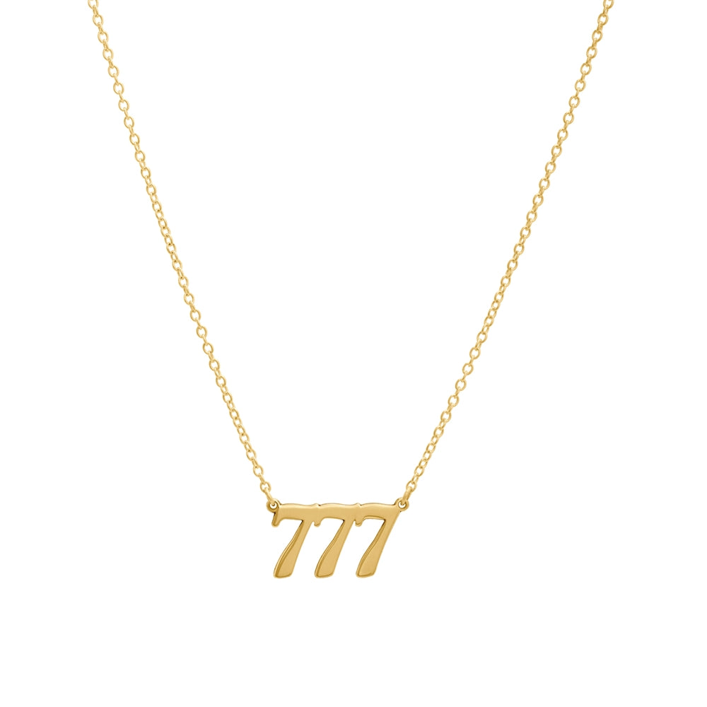 Argento Angel Number 777 Luck Necklace