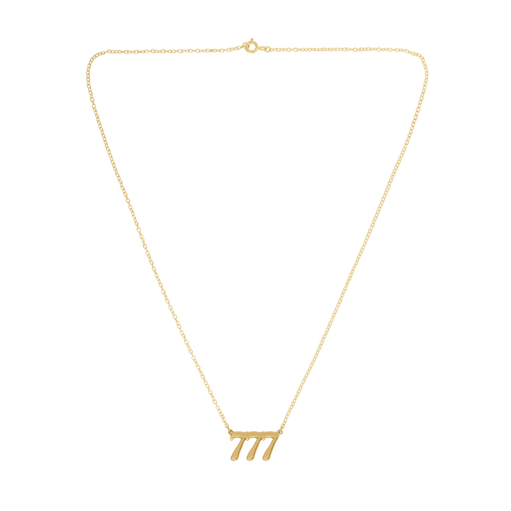 Argento Angel Number 777 Luck Necklace