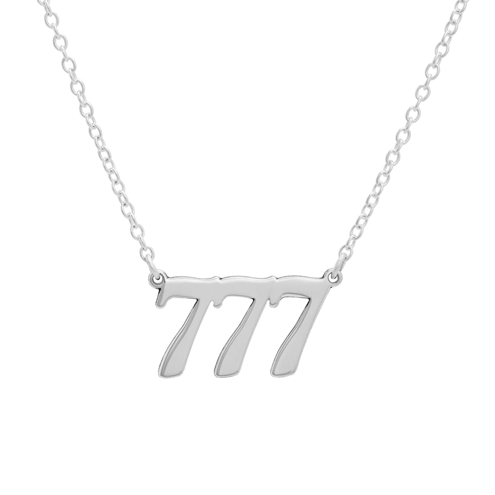 Argento Angel Number 777 Luck Necklace