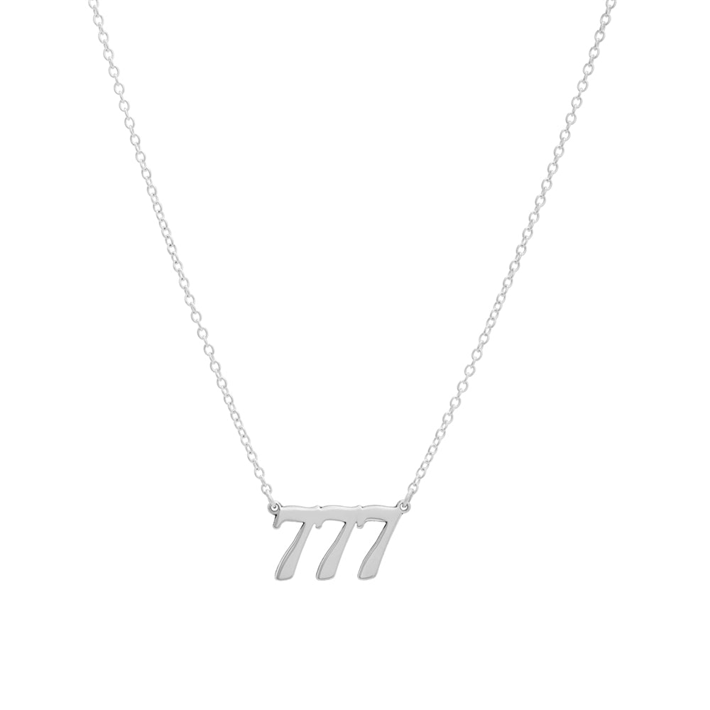 Argento Angel Number 777 Luck Necklace
