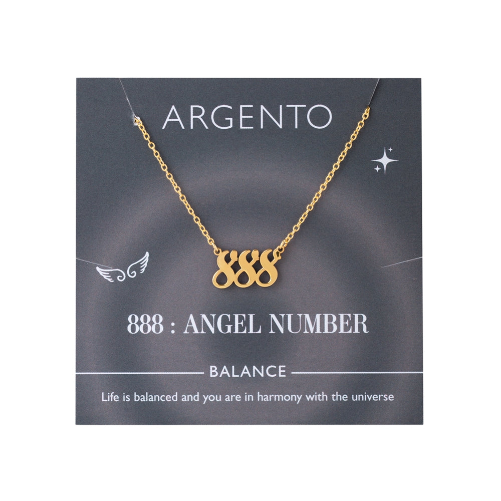 Argento Angel Number 888 Balance Necklace