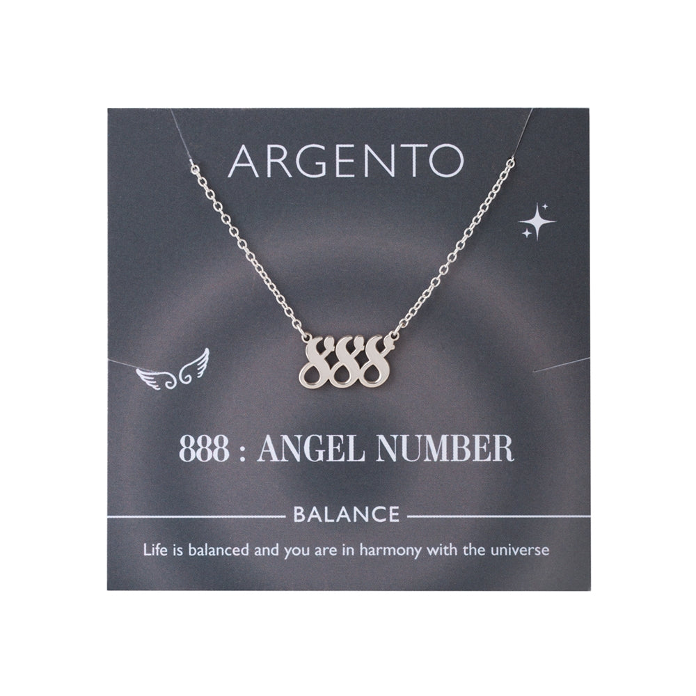 Argento Angel Number 888 Balance Necklace