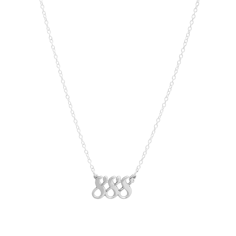 Argento Angel Number 888 Balance Necklace