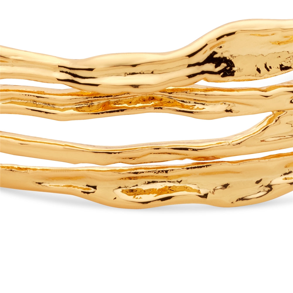 August Woods Gold Open Molten Bangle
