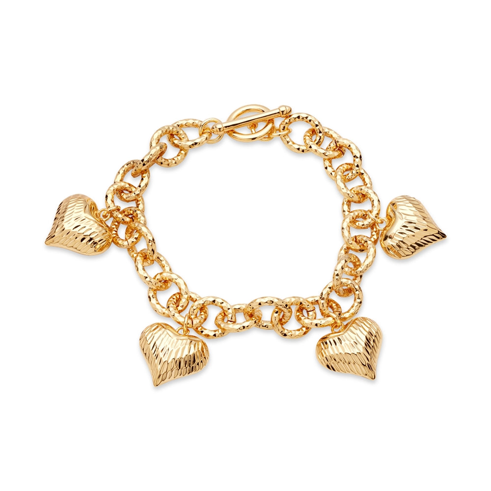 August Woods Gold Vintage Heart Bracelet