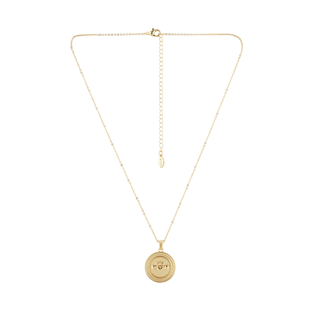 Karma Gold Claddagh Coin Necklace