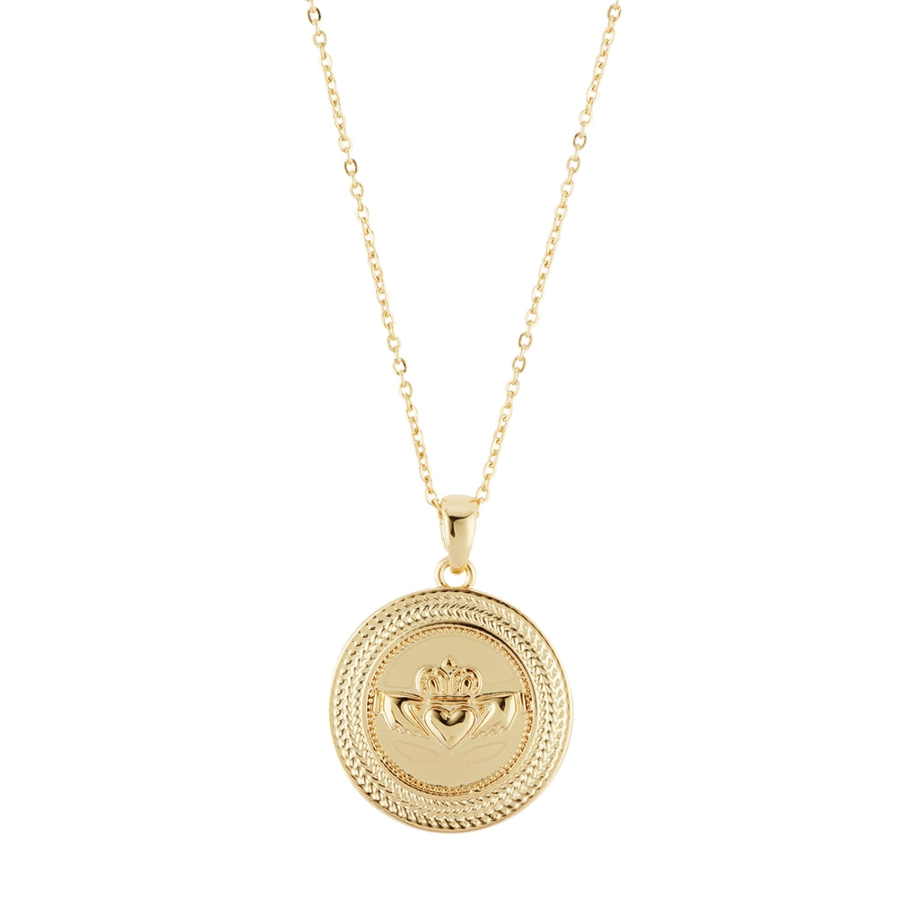 Karma Gold Claddagh Coin Necklace