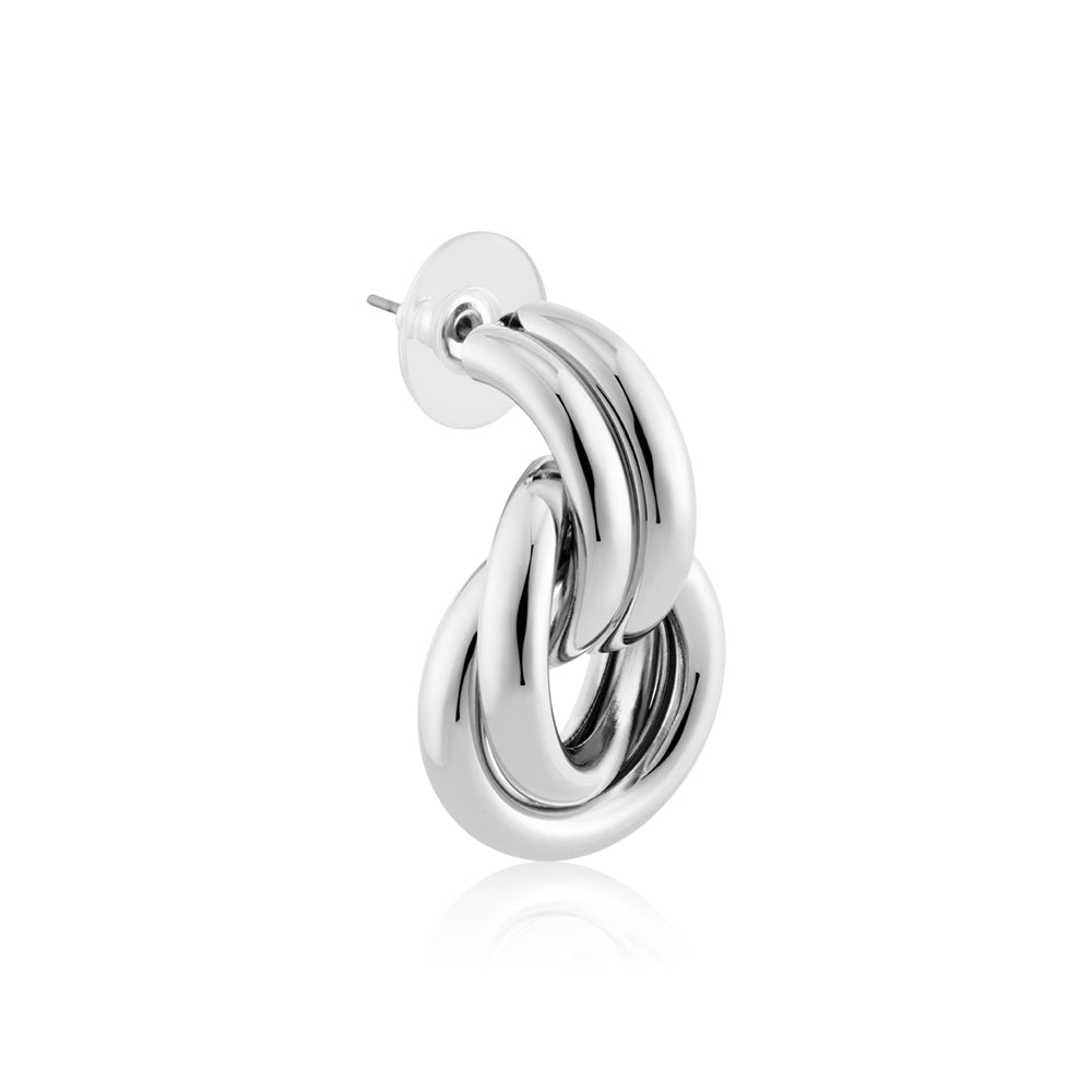August Woods Silver Knot Stud Earrings