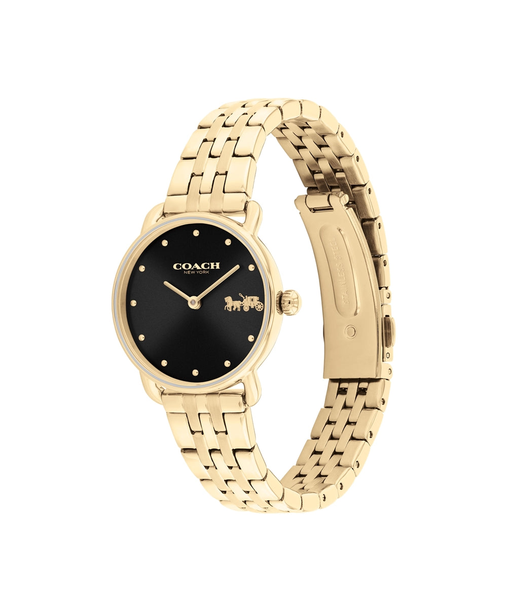 Coach Gold Black Elliot Metal Watch