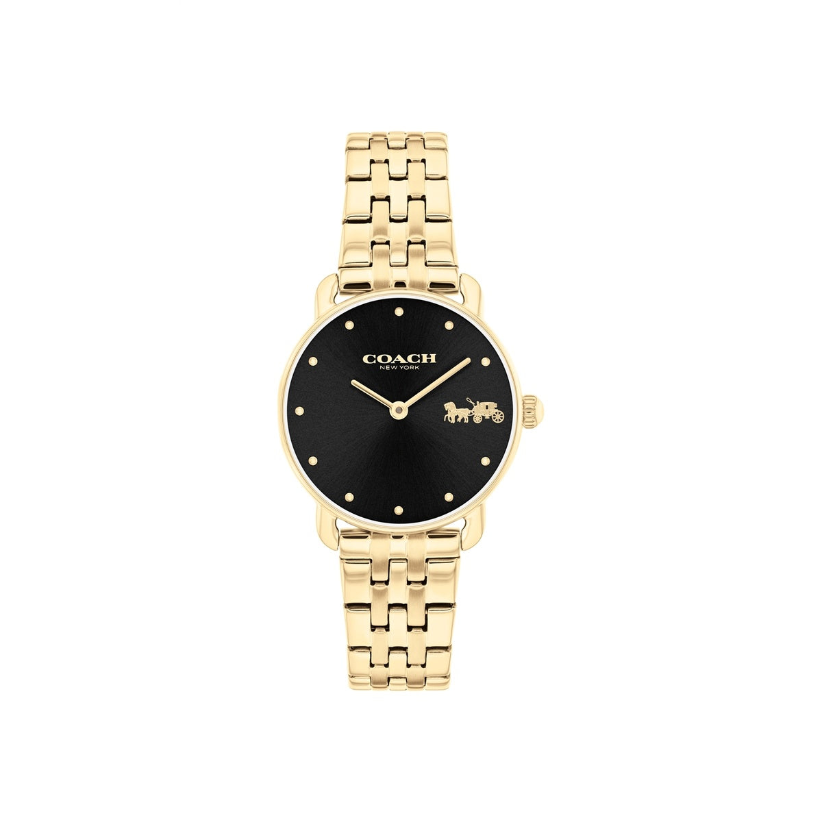 Coach Gold Black Elliot Metal Watch