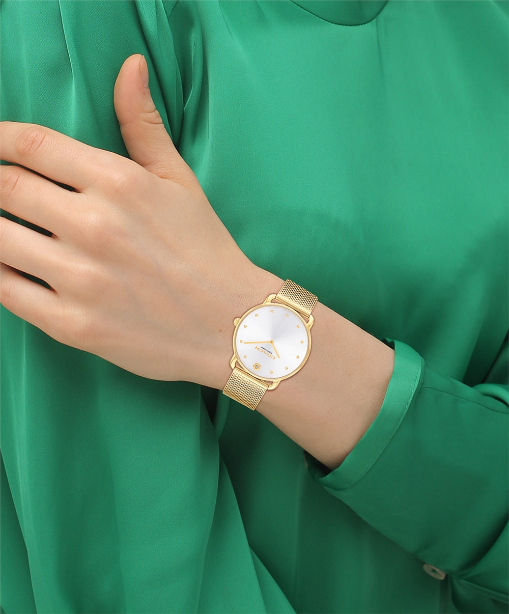 Coach Gold Elliot Mesh Watch