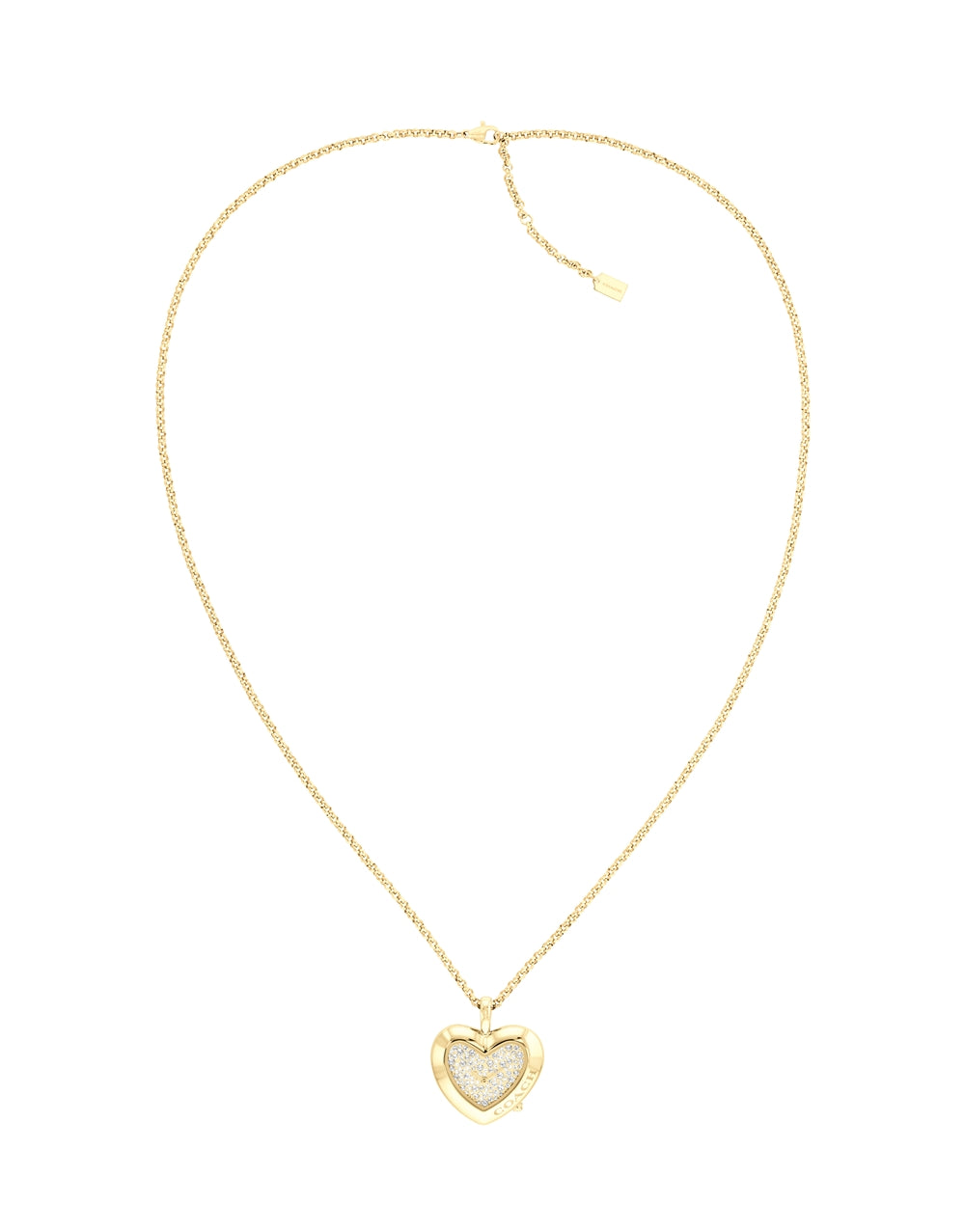 Coach Gold Heart Necklace Watch