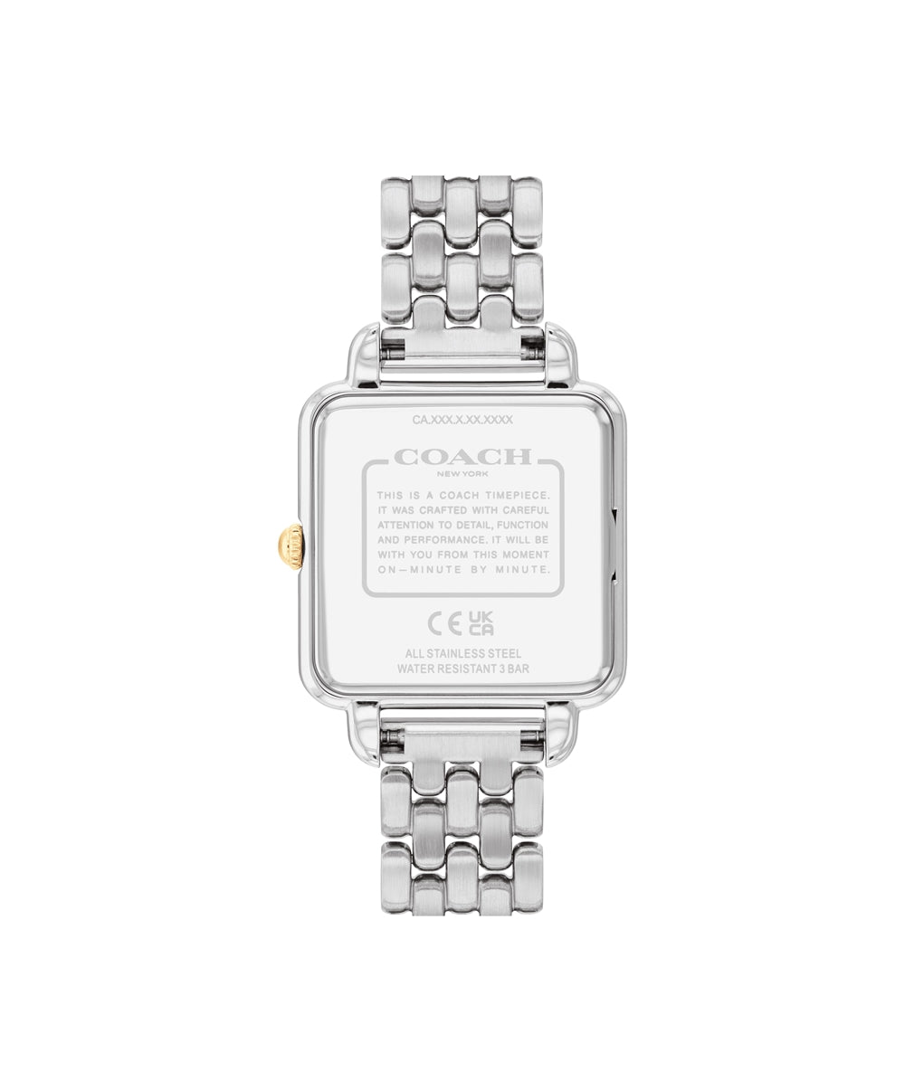 Coach Gold Mix Cass Black Square Dial Watch