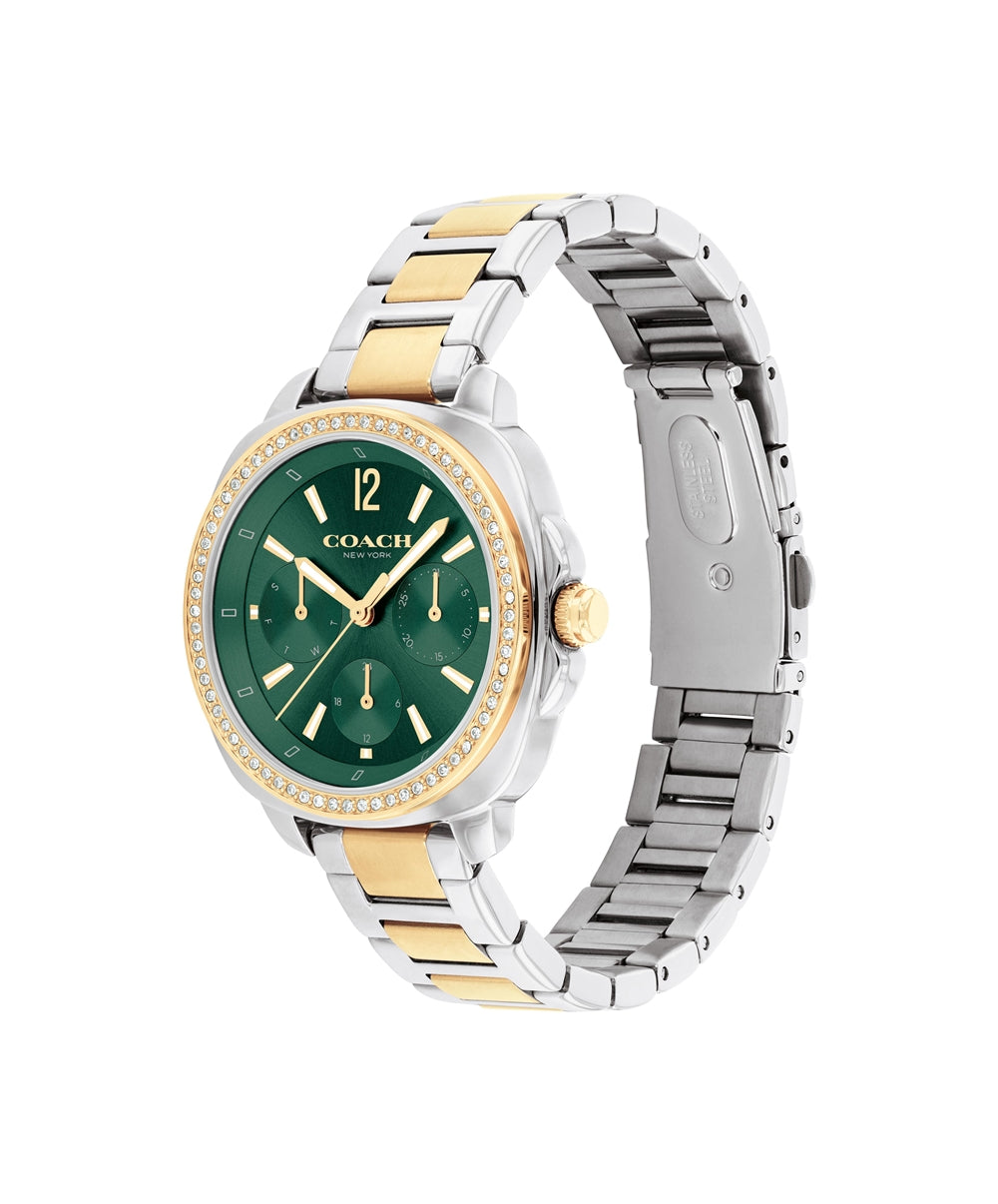 Coach Gold Mix Kitt Green Dial Bracelet Watch