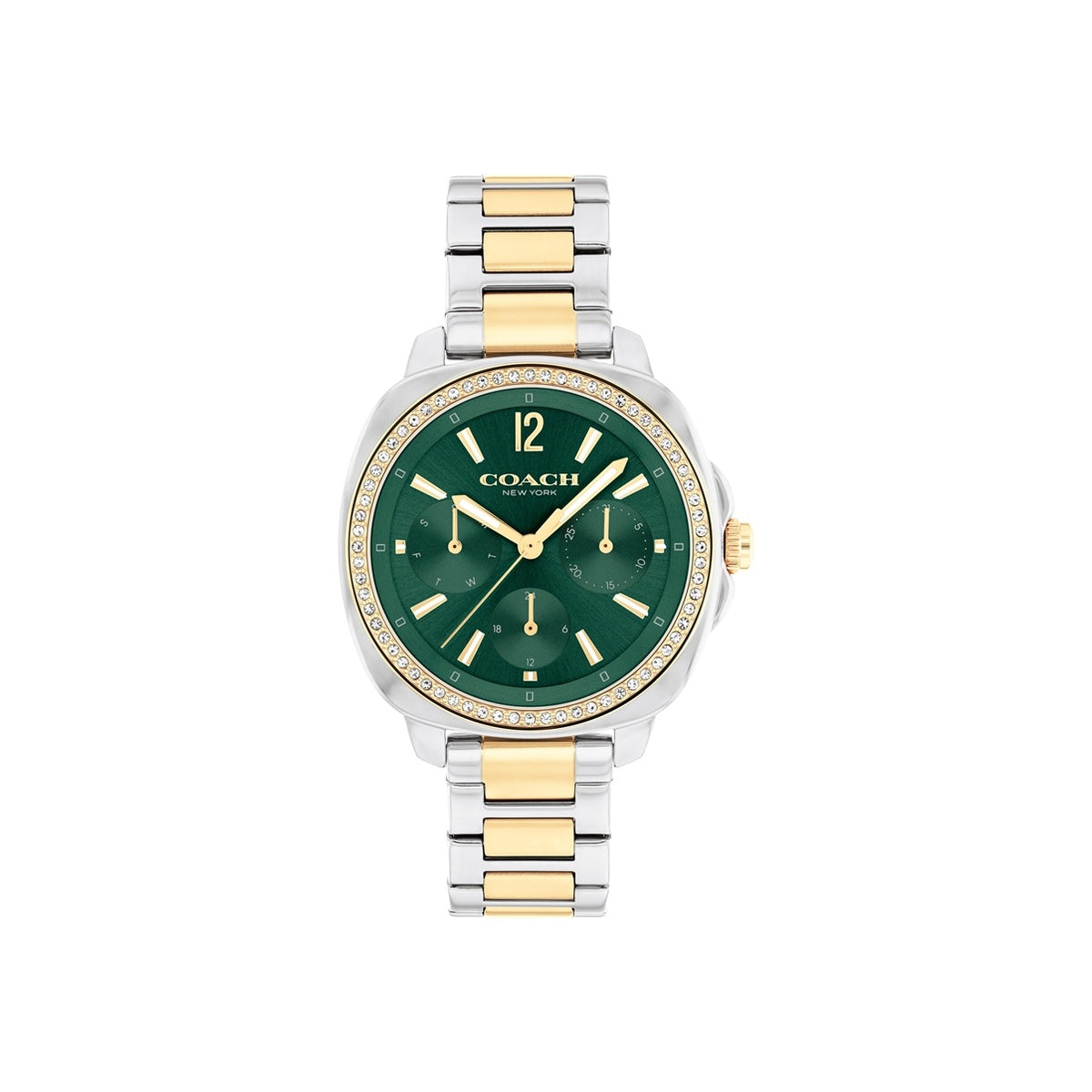 Coach Gold Mix Kitt Green Dial Bracelet Watch