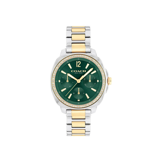 Coach Gold Mix Kitt Green Dial Bracelet Watch