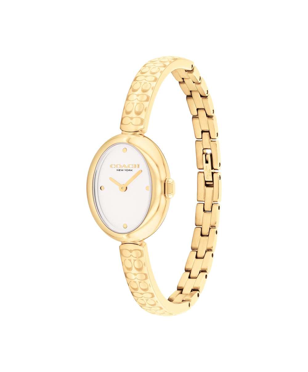 Coach Gold Sammy Oval Bangle Watch