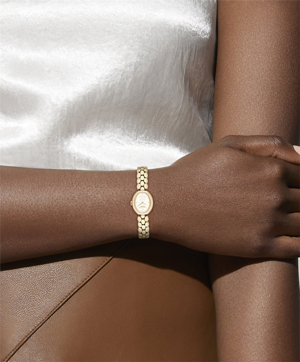 Coach Gold Sammy Oval Bracelet Watch